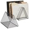 2-Pack File Folder Organizer for Desk - Triangle Holder for Magazines and Notebooks (Black)